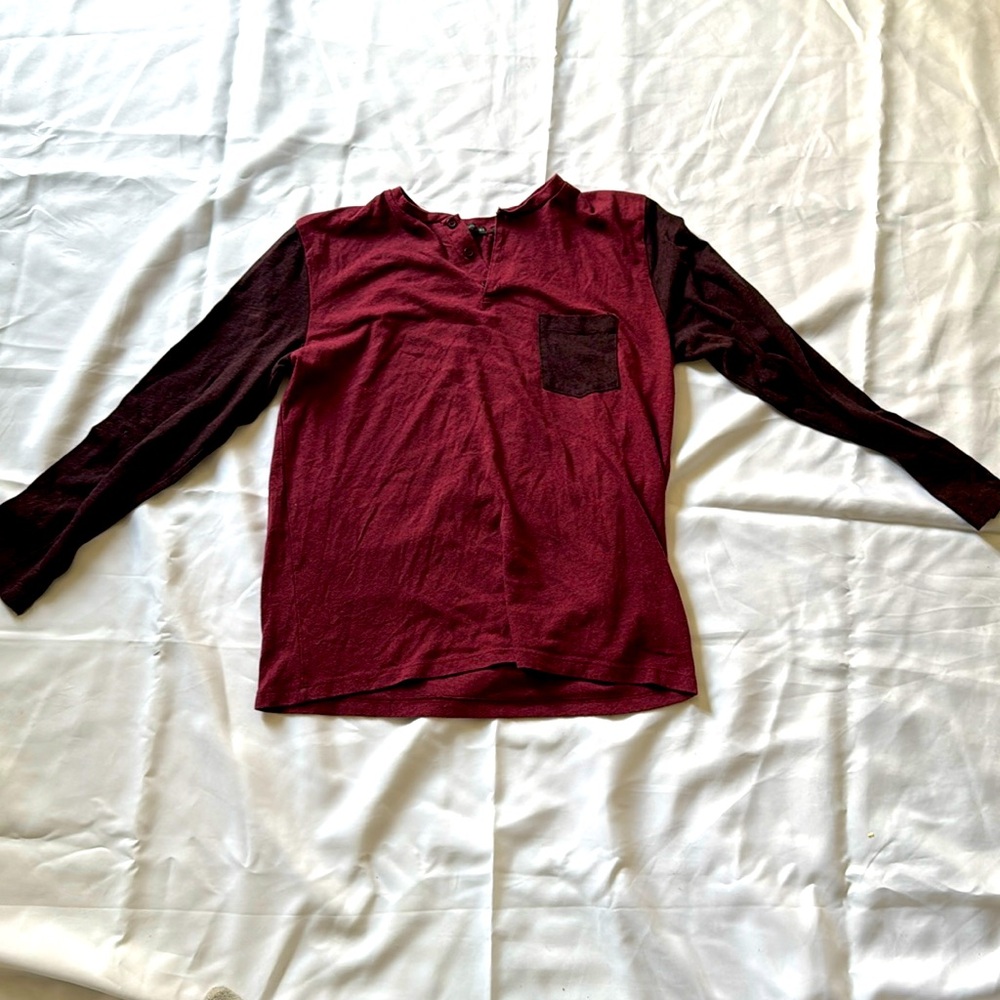 Henley shirt with front pocket